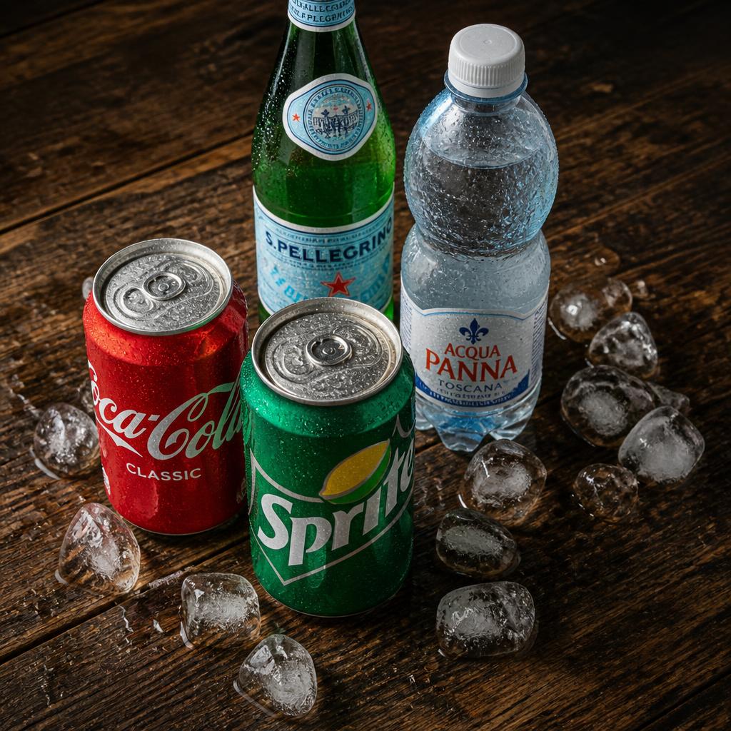 Cold water and soft drinks
